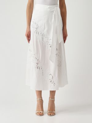 1. Falda de mujer de algodón Blanco óptico