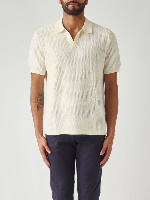 1. Polo uomo Sloan in cotone 10l Cream MC2 Saint Barth slo0018