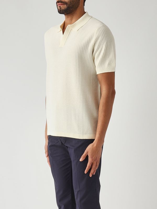 3. Polo uomo Sloan in cotone 10l Cream MC2 Saint Barth slo0018