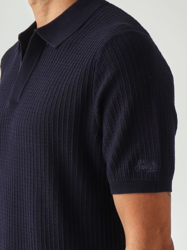 5. Herren-Polohemd Sloan aus Baumwolle 61 Marineblau MC2 Saint Barth slo0018