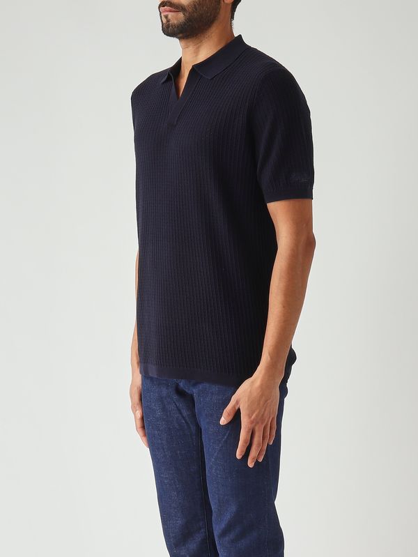 3. Herren-Polohemd Sloan aus Baumwolle 61 Marineblau MC2 Saint Barth slo0018