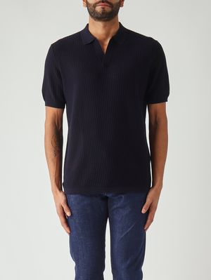 1. Herren-Polohemd Sloan aus Baumwolle 61 Marineblau