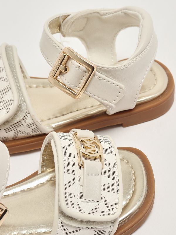 4. Mädchen-Sandalen aus Kunstleder Vanille-Logo Michael Kors mk03828