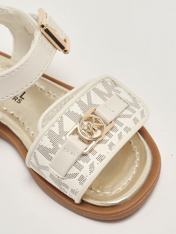 5. Mädchen-Sandalen aus Kunstleder Vanille-Logo Michael Kors mk03828