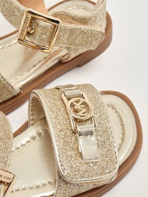 4. Sandalia de niña de imitación piel Oro