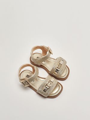 2. Sandalia de niña de imitación piel Oro