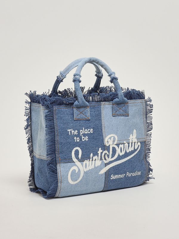 2. Bolso para mujer Colette de denim de algodón Denim patchwork MC2 Saint Barth col0001