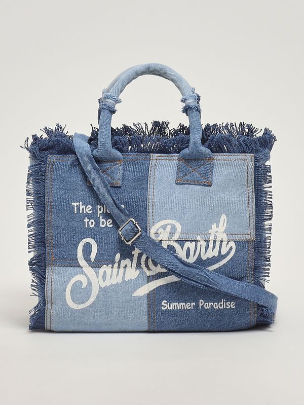 3. Bolso para mujer Colette de denim de algodón Denim patchwork MC2 Saint Barth col0001
