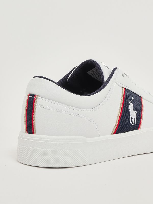 5. Kids' faux leather sneakers White-Blue Polo Ralph Lauren rl03874