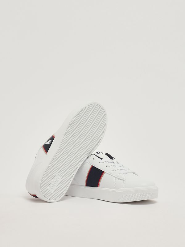 4. Kids' faux leather sneakers White-Blue Polo Ralph Lauren rl03874