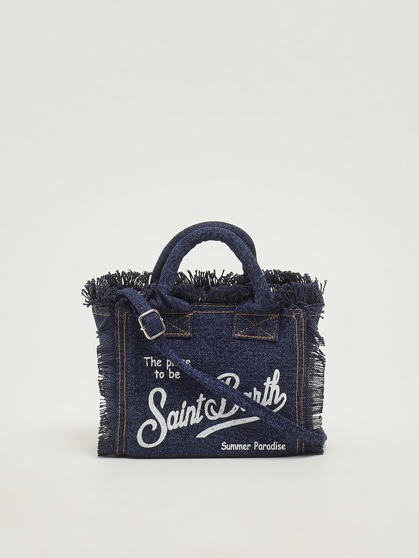 3. Bolso de mujer Vanity Mini de algodón denim. Vaquero Oscuro MC2 Saint Barth vami001