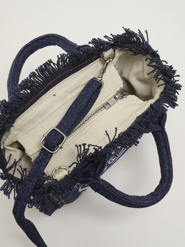 5. Bolso de mujer Vanity Mini de algodón denim. Vaquero Oscuro MC2 Saint Barth vami001
