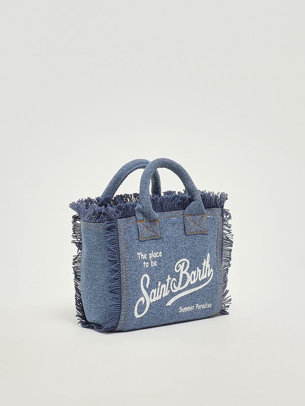 2. Bolso de mujer Vanity Mini de algodón denim. Vaquero MC2 Saint Barth vami001