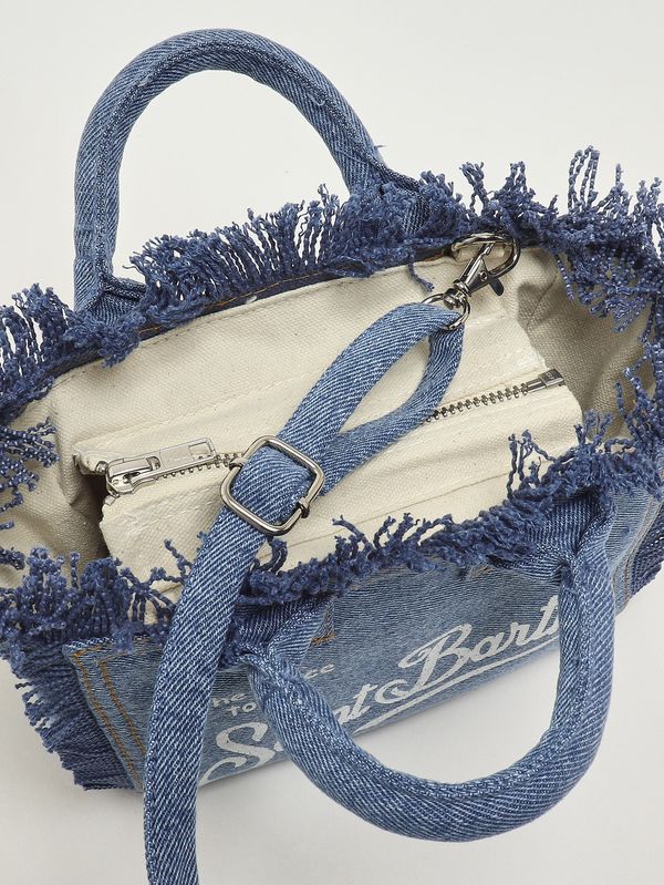 5. Bolso de mujer Vanity Mini de algodón denim. Vaquero MC2 Saint Barth vami001