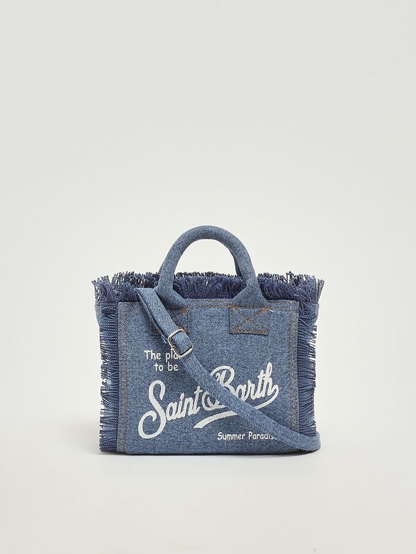 3. Bolso de mujer Vanity Mini de algodón denim. Vaquero MC2 Saint Barth vami001