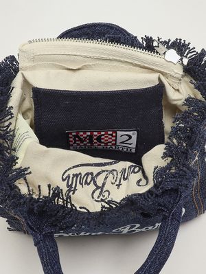4. Bolso de mujer Vanity Mini de algodón denim. Vaquero Oscuro