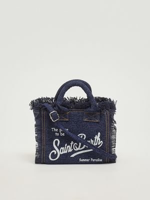 3. Bolso de mujer Vanity Mini de algodón denim. Vaquero Oscuro