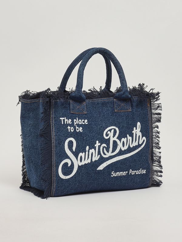 2. Borsa donna Vanity in cotone Denim Dark MC2 Saint Barth vani001