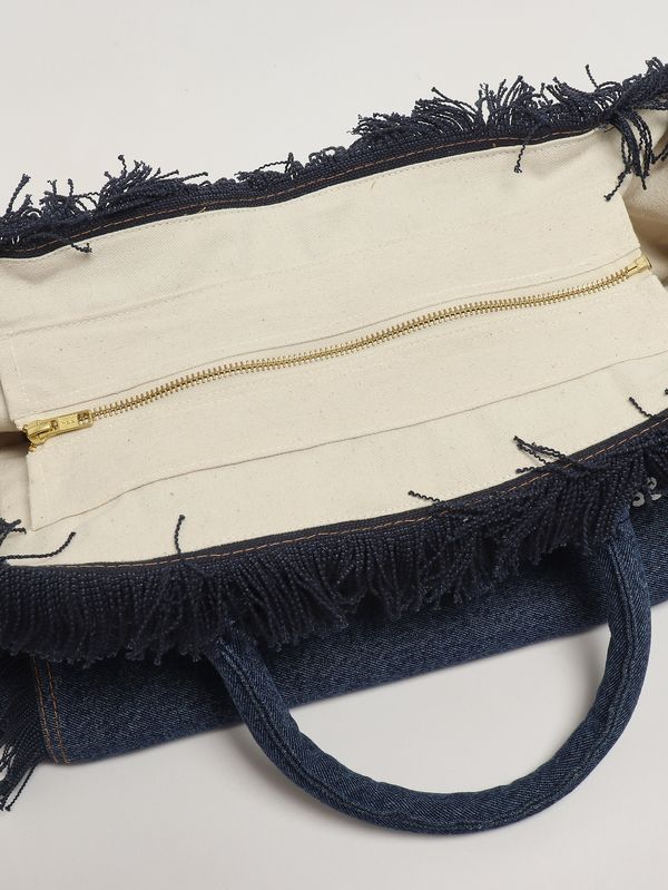 4. Borsa donna Vanity in cotone Denim Dark MC2 Saint Barth vani001