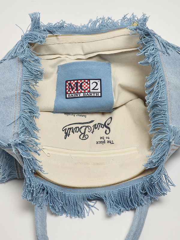 3. Borsa donna Vanity in cotone Denim Light MC2 Saint Barth vani001