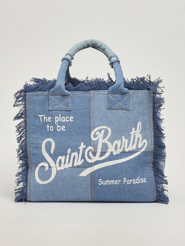 Bolso Vanity de algodón para mujer Denim patchwork MC2 Saint Barth