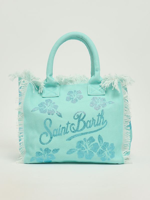 1. Vanity-Damentasche aus Baumwolle Strass Hibiscus 56 MC2 Saint Barth vani001