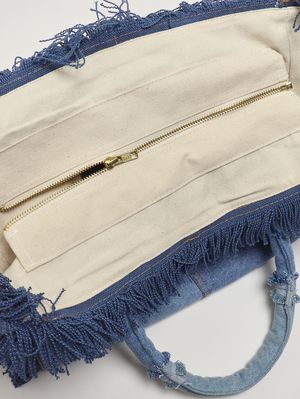 4. Sac Vanity en coton pour femme Denim patchwork