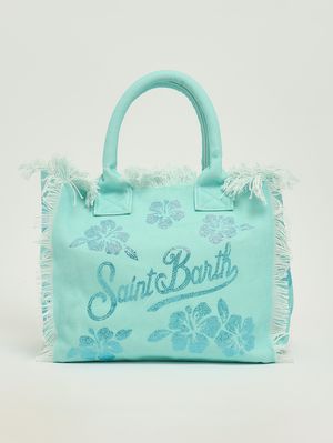 1. Vanity-Damentasche aus Baumwolle Strass Hibiscus 56