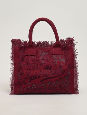 1. Vanity-Damentasche aus Baumwolle Strass-Leopard 45