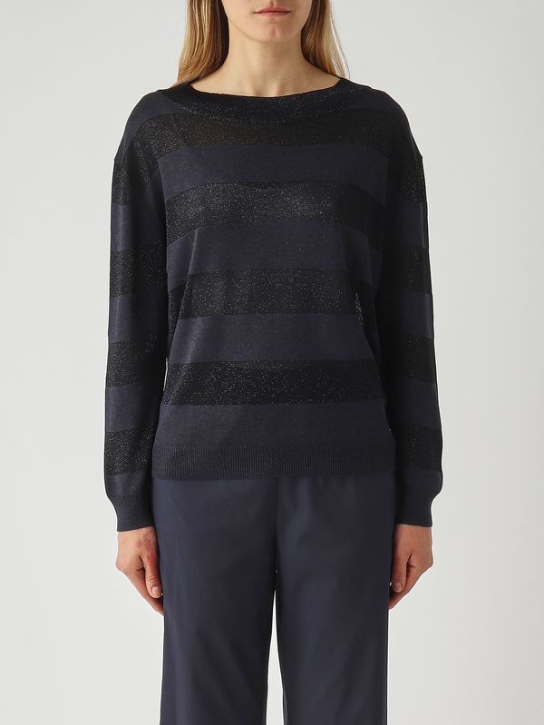 Suéter de mujer de seda y viscosa con lurex. Noche Gran Sasso