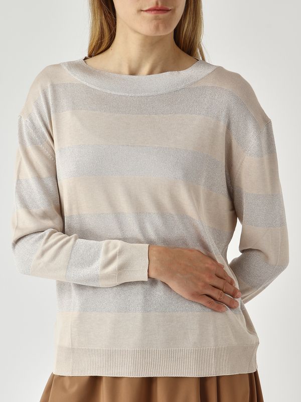 5. Damenpullover aus Seide und Viskose-Lurex Lurex-Sand Gran Sasso 5722123702