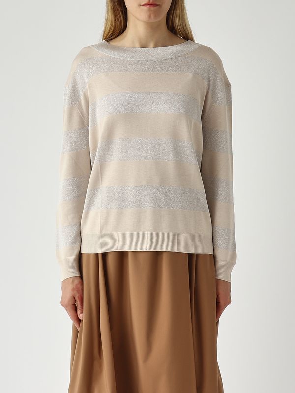 1. Damenpullover aus Seide und Viskose-Lurex Lurex-Sand Gran Sasso 5722123702