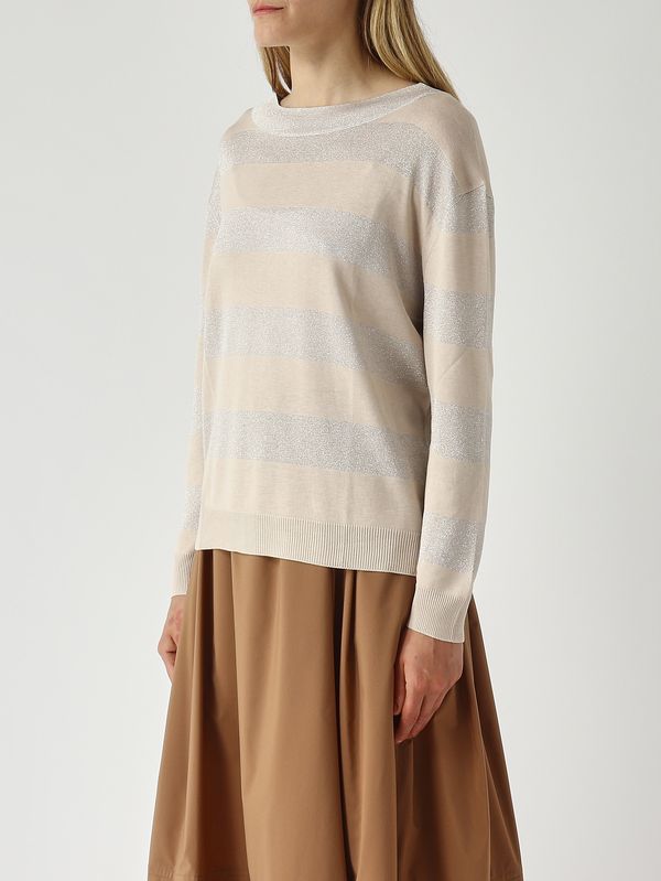 3. Damenpullover aus Seide und Viskose-Lurex Lurex-Sand Gran Sasso 5722123702