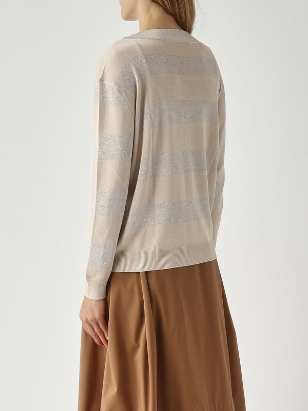 4. Damenpullover aus Seide und Viskose-Lurex Lurex-Sand Gran Sasso 5722123702