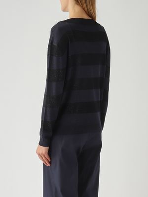 4. Damenpullover aus Seide und Viskose-Lurex Nacht