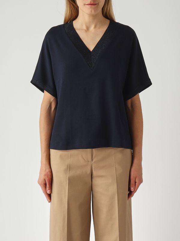 1. Pull femme en coton stretch Marine Gran Sasso 6026980369