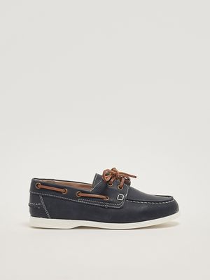 1. Mocassino bambino in pelle Blu