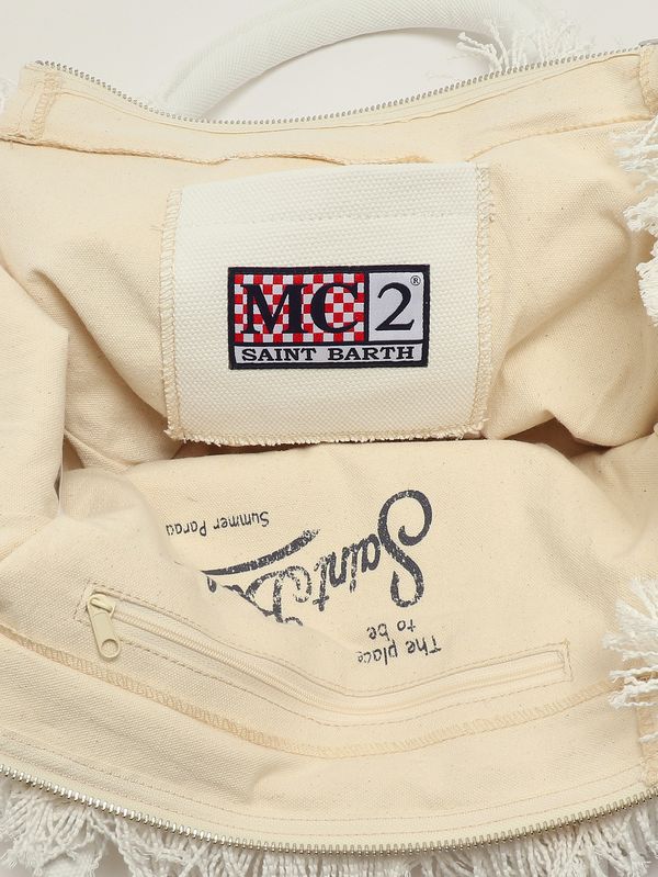 3. Bolso de mujer Vanity de algodón Blanco MC2 Saint Barth vani001
