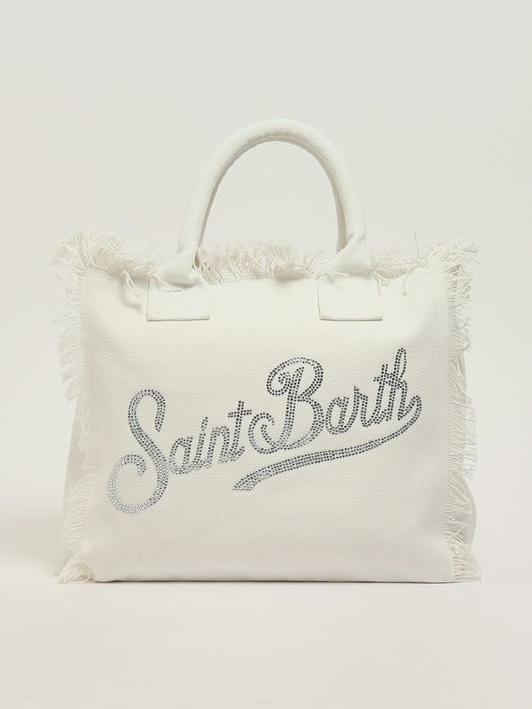 1. Bolso de mujer Vanity de algodón Blanco MC2 Saint Barth vani001