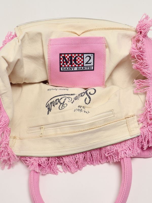 3. Bolso de mujer Vanity de algodón Rosa MC2 Saint Barth vani001