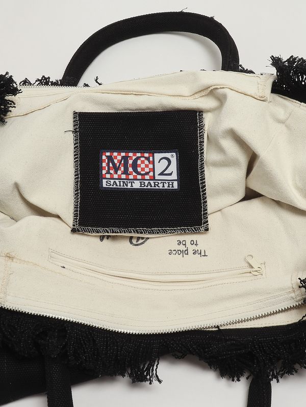 4. Bolso de mujer Vanity de algodón Negro MC2 Saint Barth vani001