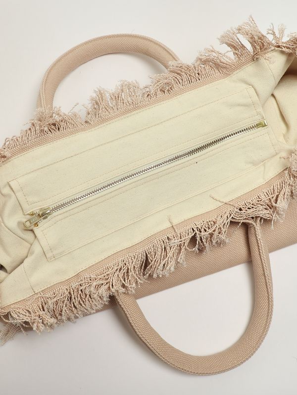 5. Bolso de mujer Vanity de algodón Beige MC2 Saint Barth vani001