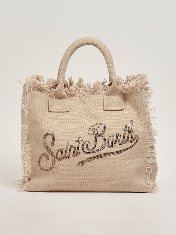 1. Bolso de mujer Vanity de algodón Beige MC2 Saint Barth vani001