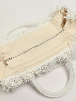 4. Bolso de mujer Vanity de algodón Blanco
