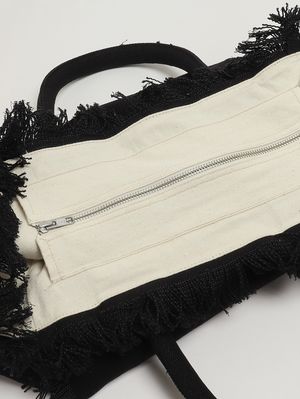5. Bolso de mujer Vanity de algodón Negro