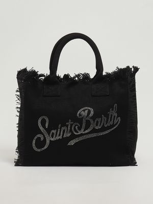 MC2 Saint Barth Women's cotton Vanity bag - Black | Caposerio.com