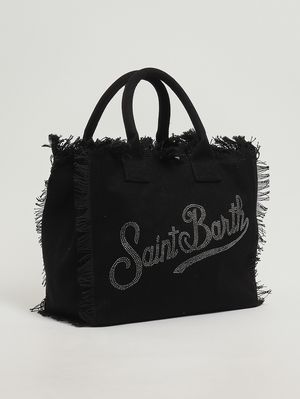3. Bolso de mujer Vanity de algodón Negro