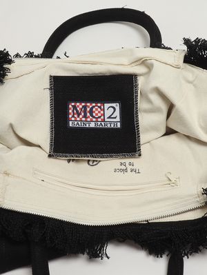4. Bolso de mujer Vanity de algodón Negro