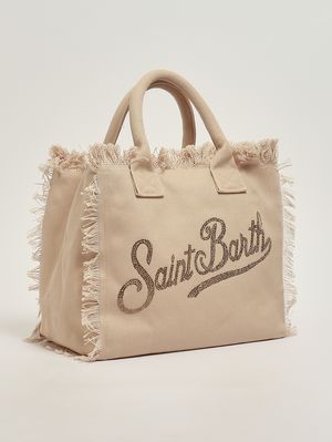 3. Bolso de mujer Vanity de algodón Beige