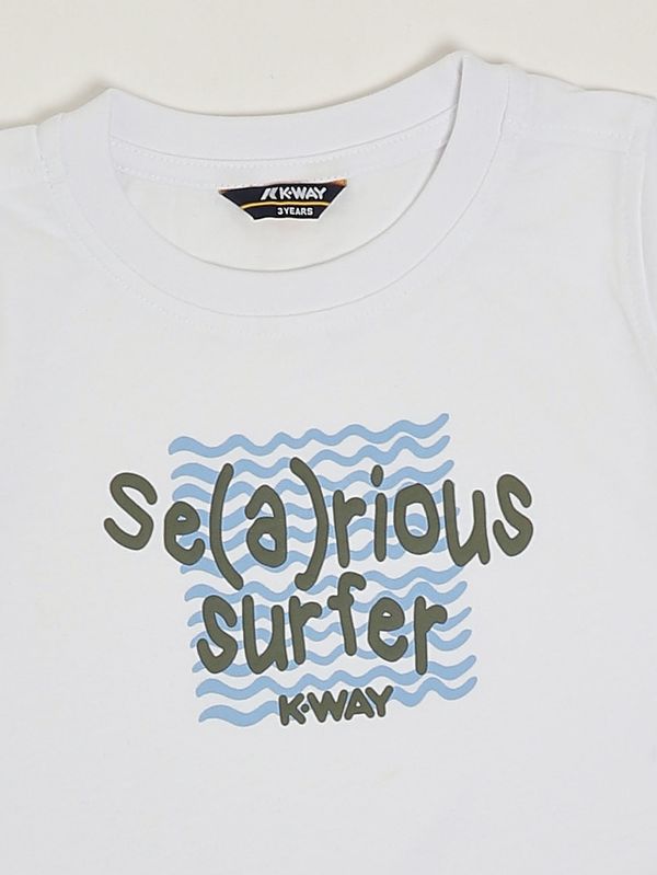 3. T-shirt bambino Odom in cotone Bianco K-Way k1161yw